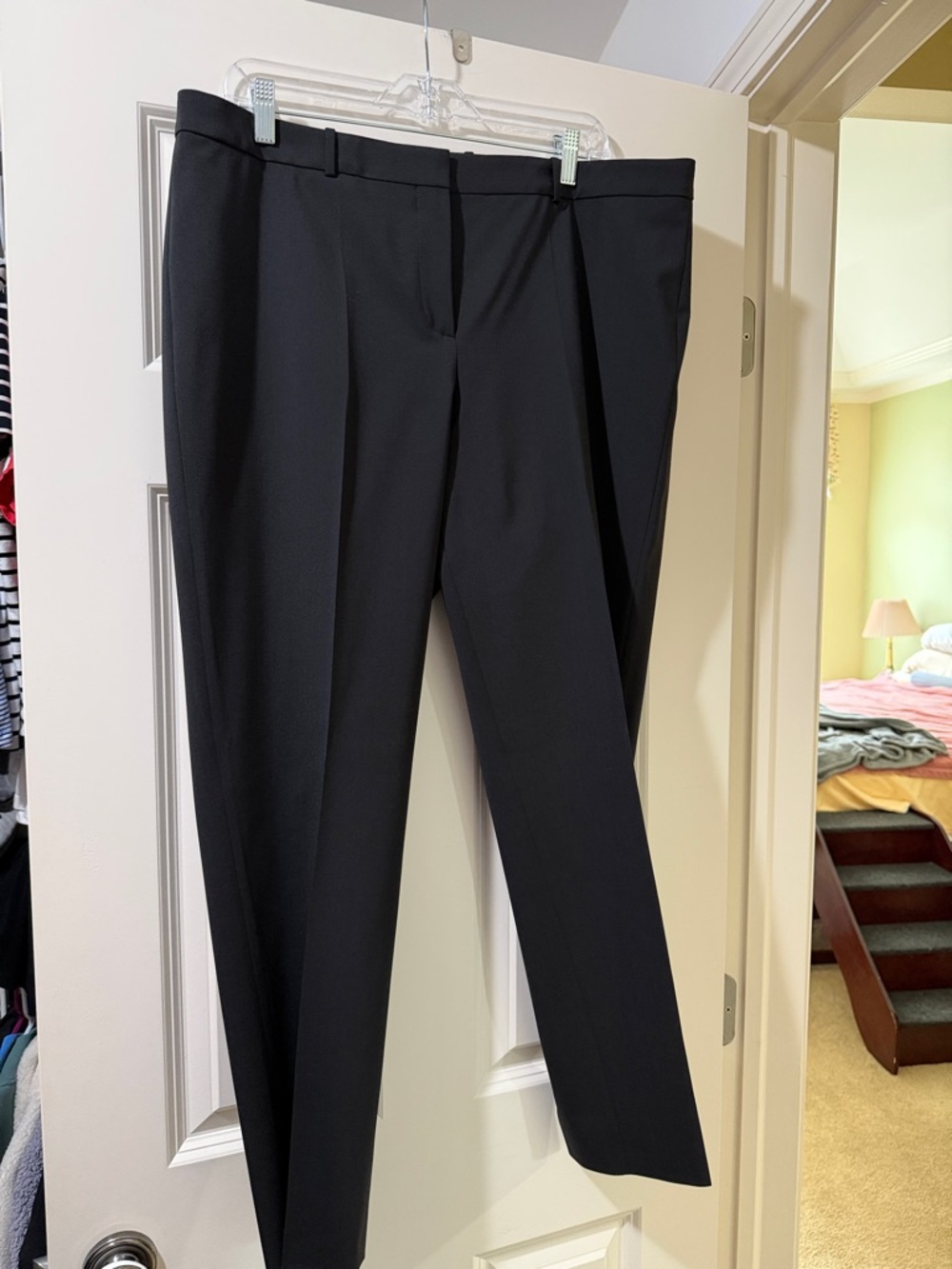 Hugo Boss Black Dress Trousers with Subtle Contrast Trim